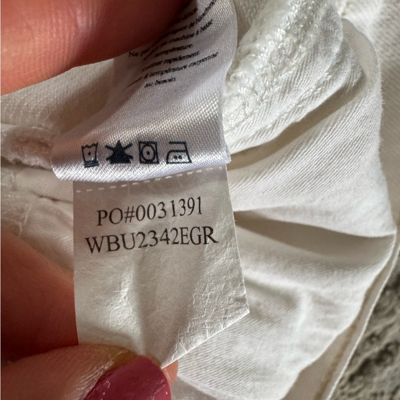 Faherty Sunwashed Denim Jean Short white cotton longer modest 32 - Picture 6 of 14